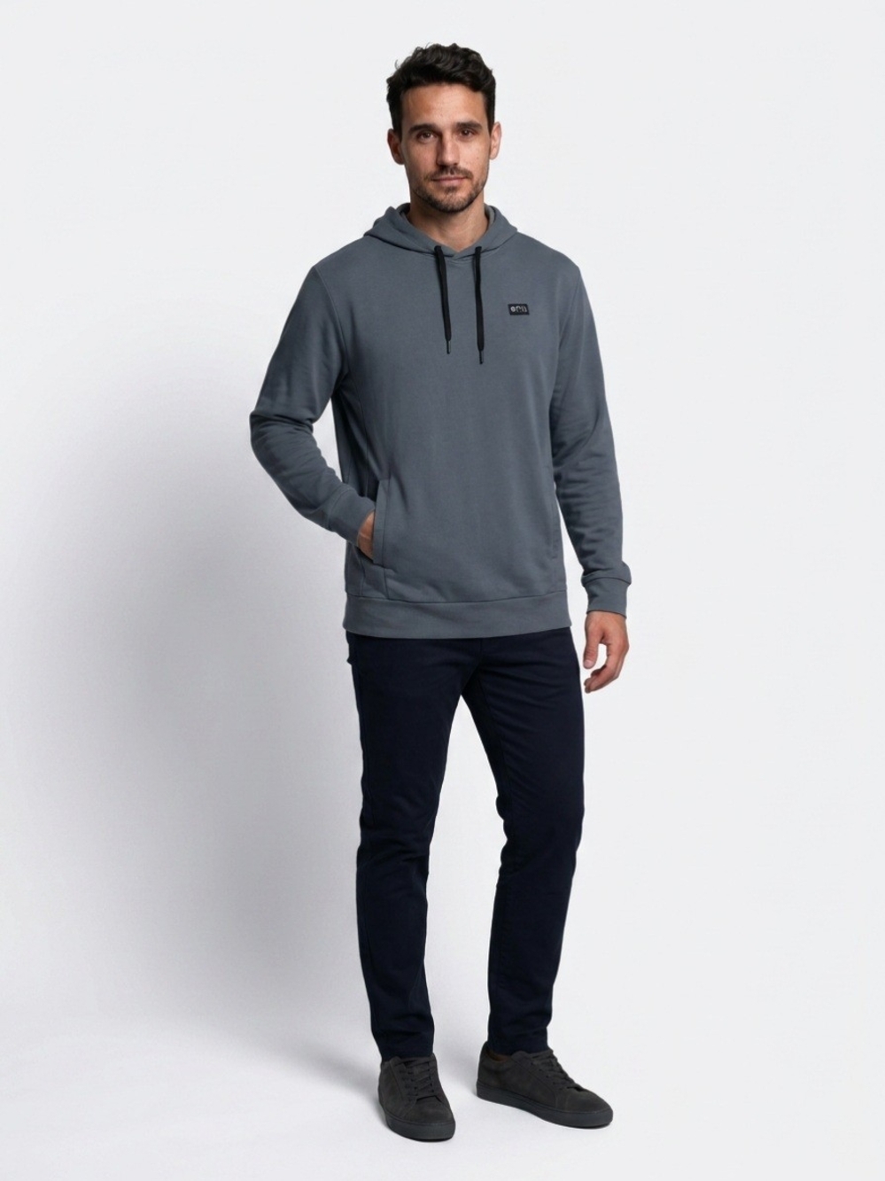 "Reel Life" Destin Performance/Fishing Hoodie - Charcoal Gray - Size: L - EUC